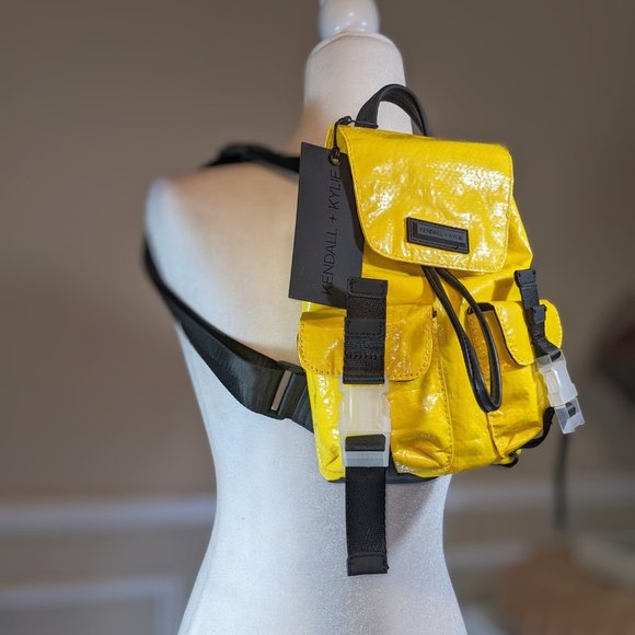 SOLD - KENDALL + KYLIE Parker Mini Backpack in Yellow and Black - Picture 3 of 8
